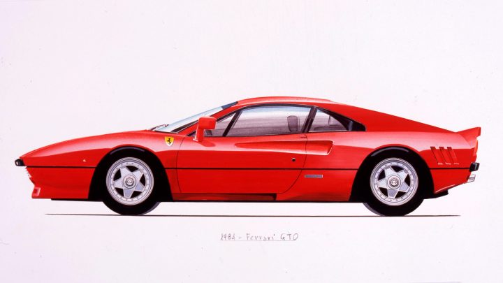 1984 Ferrari GTO Design Render Illustration