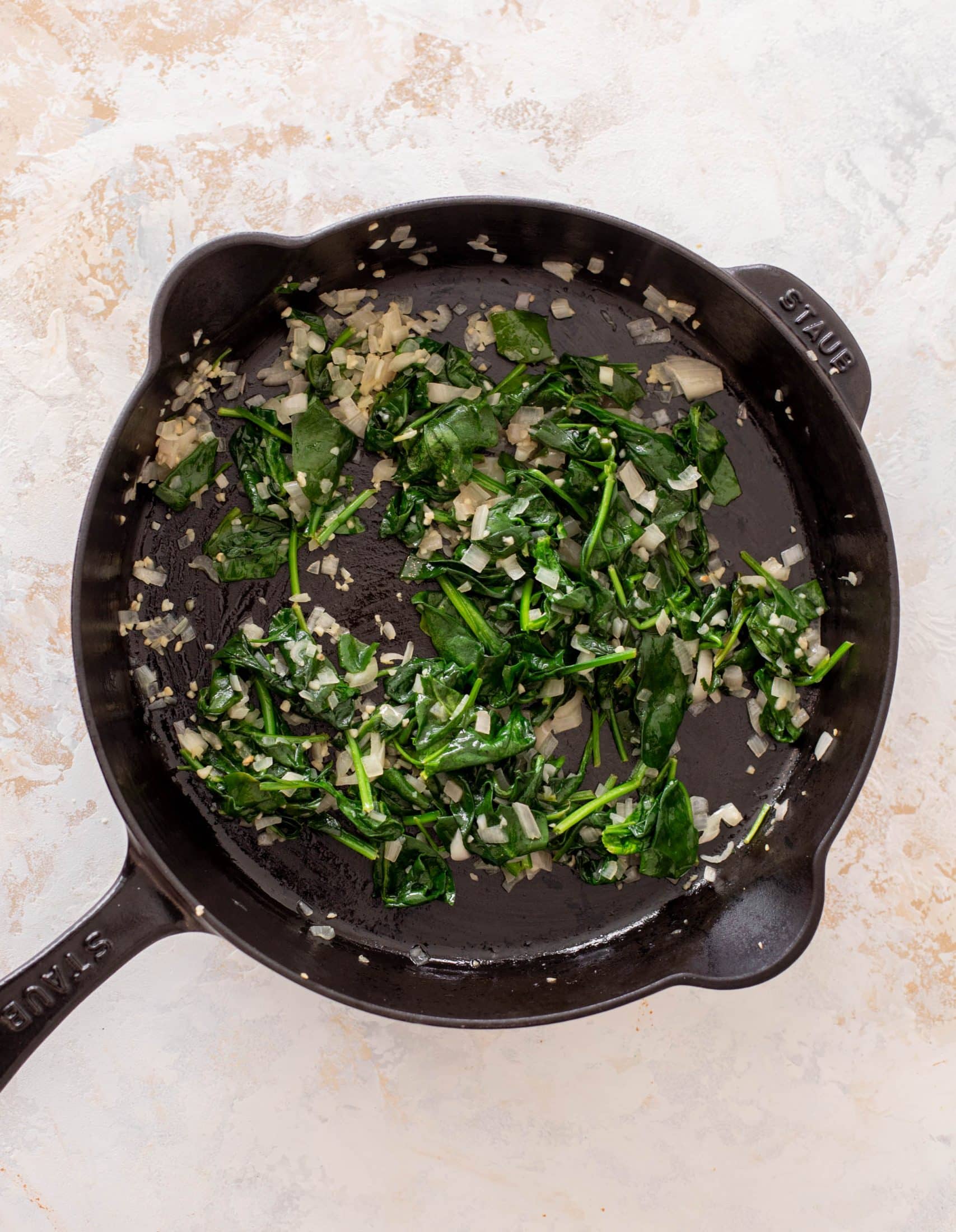 spinach artichoke pasta skillet