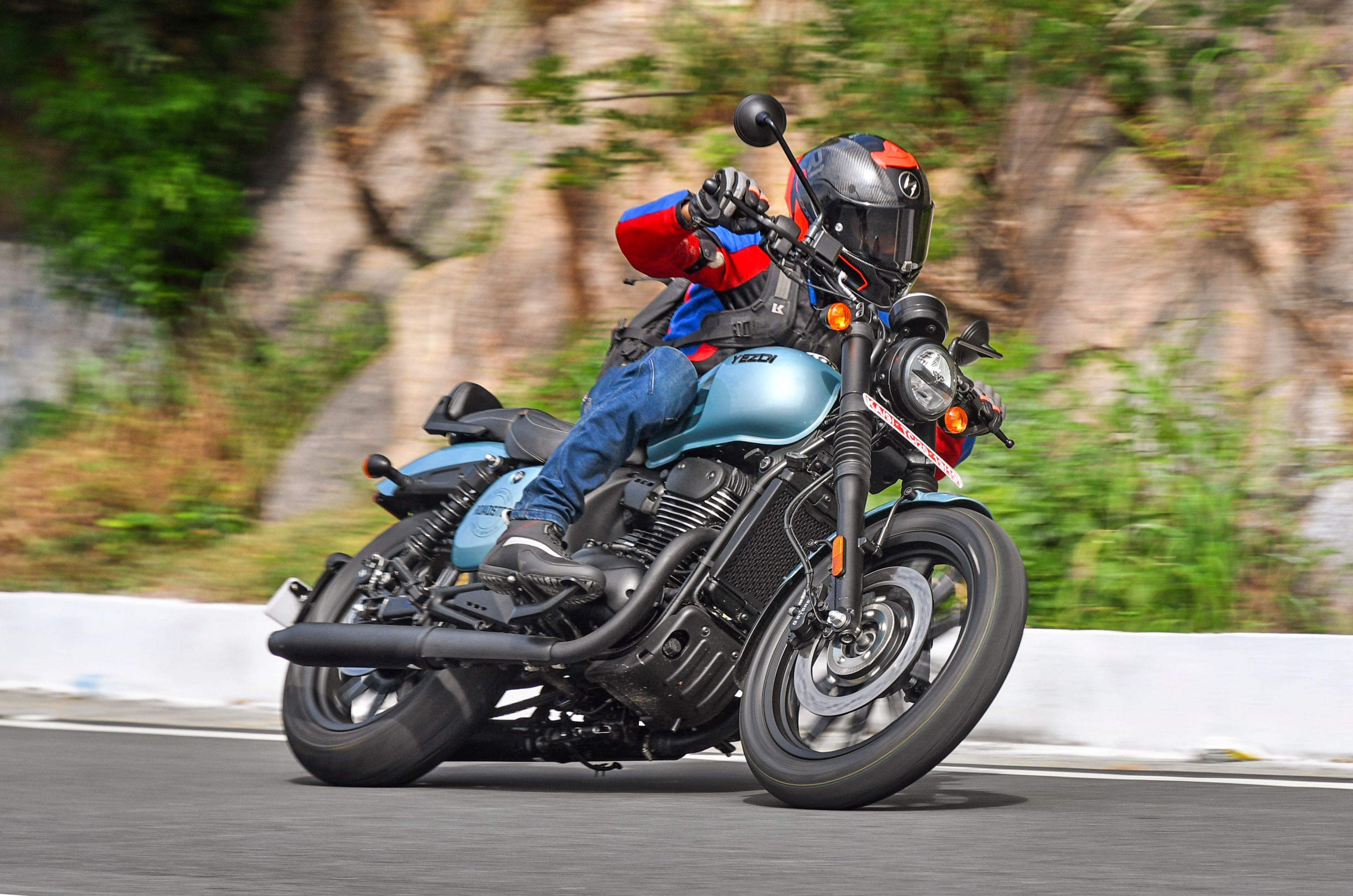 2025 Yezdi Roadster cornering shot