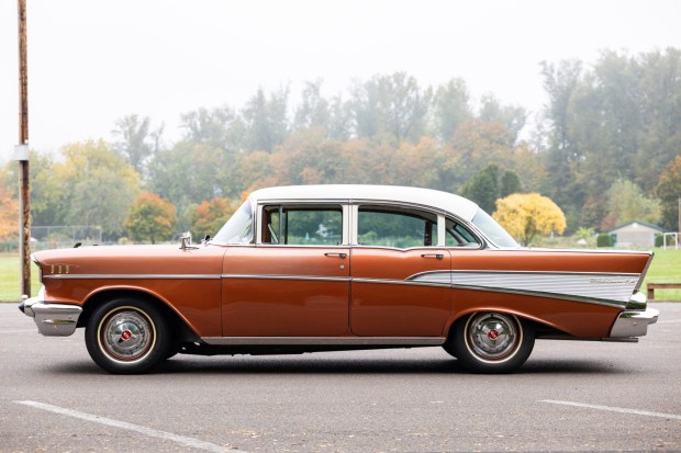 No Reserve: 350-Powered 1957 Chevrolet Bel Air 4-Door Sedan