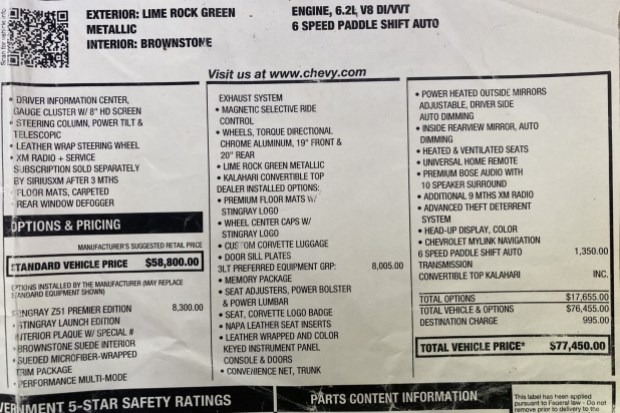 One-Owner, 17k-Mile 2014 Chevrolet Corvette Stingray Premiere Edition Convertible