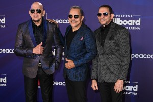Luis Rosario, Rafa Rosario and Tony Rosario of Los Hermanos Rosario at the 2025 Billboard Latin Music Awards held at The Fillmore Miami Beach on October 23, 2025 in Miami, Florida.