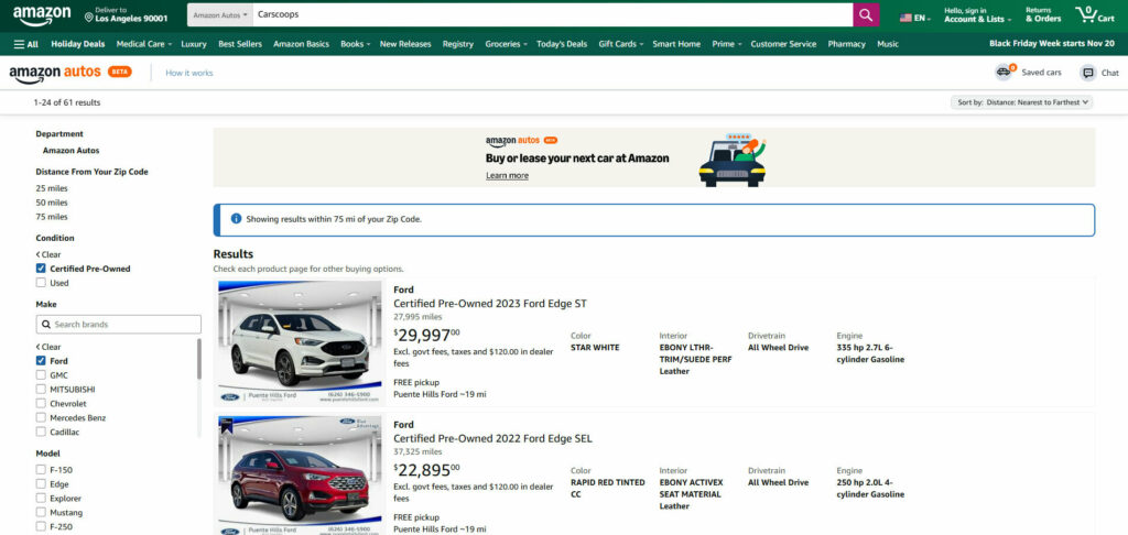  Ford&rsquo;s Used Cars Just Went Prime On Amazon