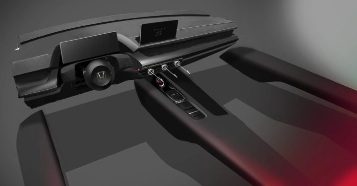 Honda Prelude Interior Design Sketch Render